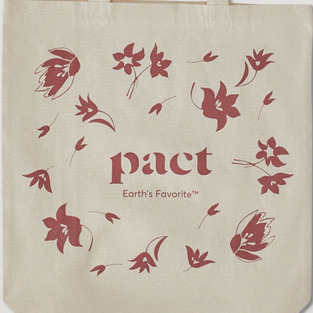 ๐ Pact Floral Canvas Tote ๐น Made with Organic Cotton in a Fair Trade Factory - Picture 3 of 3